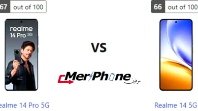 مقارنة التايم لابس في Realme 14 Pro 5G و Realme 14 5G