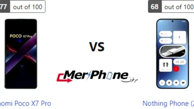 صورة توضح الإضاءة المنخفضة في Xiaomi Poco X7 Pro و Nothing Phone (2a)
