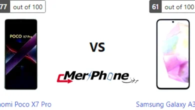 صورة توضح نصوع الألوان في شاشة Xiaomi Poco X7 Pro و Samsung Galaxy A35 5G