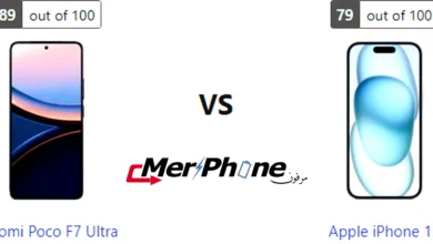 صورة توضح مقارنة المواصفات بين Xiaomi Poco F7 Ultra و Apple iPhone 15