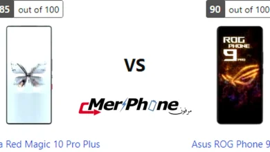 صورة توضح مدخل الشاحن والسماعات في ZTE Nubia Red Magic 10 Pro Plus و Asus ROG Phone 9 Pro