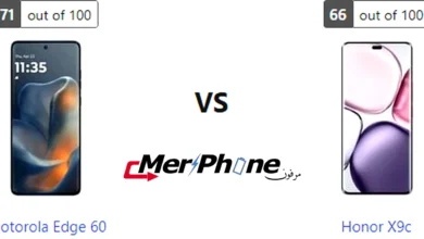 عرض جانبي يوضح انحناء الشاشة في Motorola Edge 60 و Honor X9c