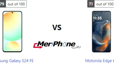مقارنة القوائم والإعدادات في Samsung Galaxy S24 FE و Motorola Edge 60