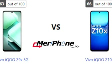 مقارنة شكل الشاشة بين Vivo iQOO Z9x 5G و Vivo iQOO Z10x